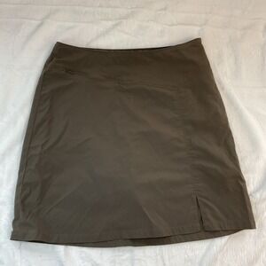Patagonia Athletic Quick Dry Skort Olive Khaki Size 4 Hiking Golf Tennis Beach *